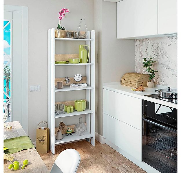 habeig Standregal Hochregal Bücherregal Aktenschrank Kommode Weiß Holz 170x günstig online kaufen