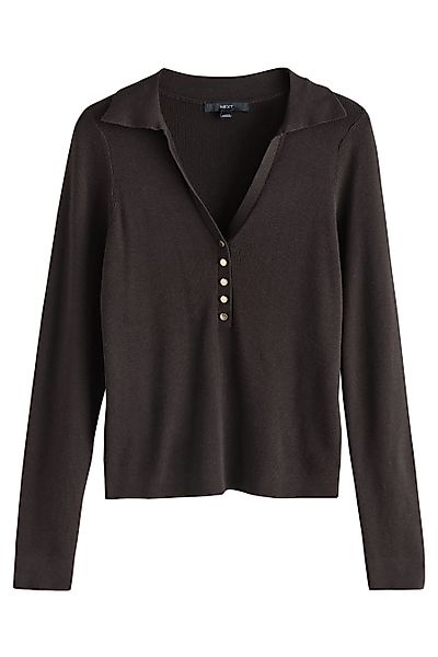 Next Polokragenpullover Weiches, geknöpftes Polooberteil mit günstig online kaufen