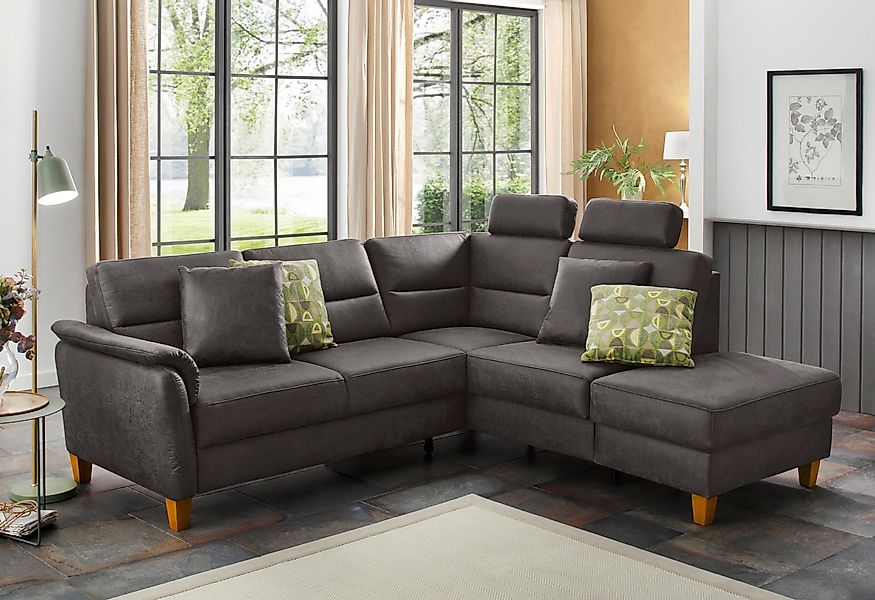 Home affaire Ecksofa Palmera L-Form, Federkern, günstig online kaufen