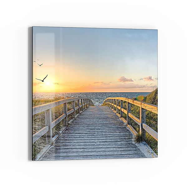 DEQORI Glasbild 'Dünenweg zum Meer', 'Dünenweg günstig online kaufen
