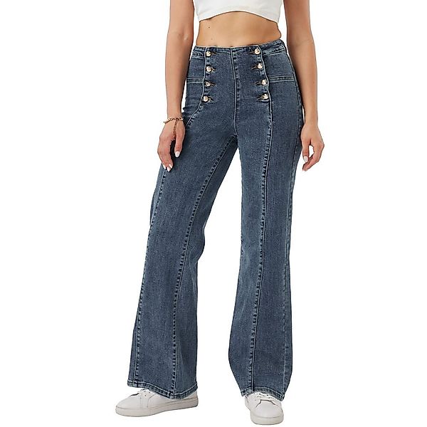 Ital-Design Bootcut-Jeans Hoch taillierte Jeans mit günstig online kaufen