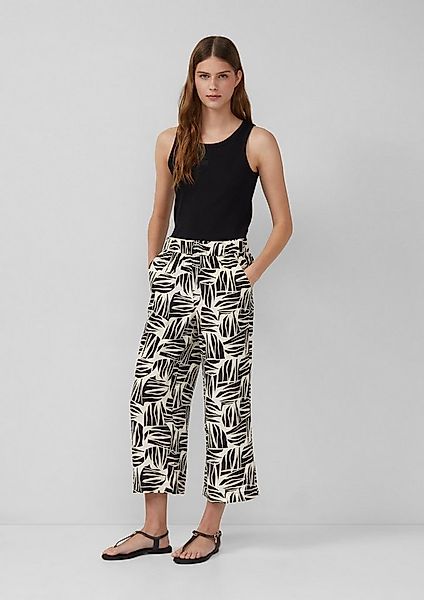 s.Oliver Chinos Hose Culotte aus Viskosemix mit All-over-Print günstig online kaufen