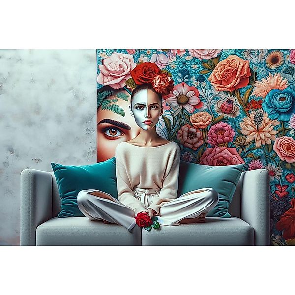 queence Acrylglasbild "Das Blumenzimmer - Katharina Kolenda", Fantasy-Frau- günstig online kaufen