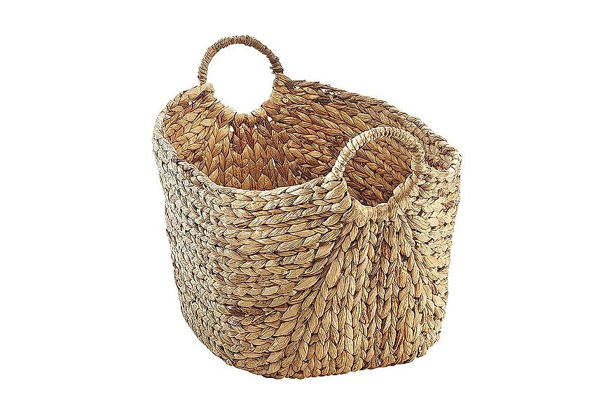 Kobolo Aufbewahrungskorb Korb aus Wasserhyazinthe mit Griffen 56x40x41cm (5 günstig online kaufen