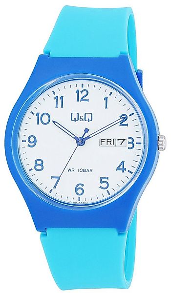 Q&Q Quarzuhr V39A Damenuhr mit Silikonarmband, 10 BAR, pink/ weiß günstig online kaufen