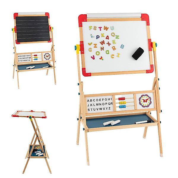 COSTWAY Standtafel Kinder Kreidetafel, Holz, mit günstig online kaufen