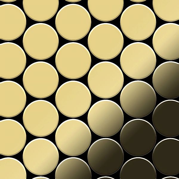 ALLOY Mosaik Fliese Massiv Metall Messing Gewalzt Gold 1,6mm Stark Medallio günstig online kaufen