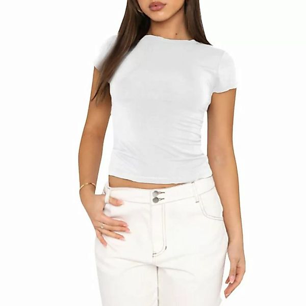 jalleria T-Shirt Stretch-Hemd, schmeichelhaft, einfarbig, schlankmachend günstig online kaufen