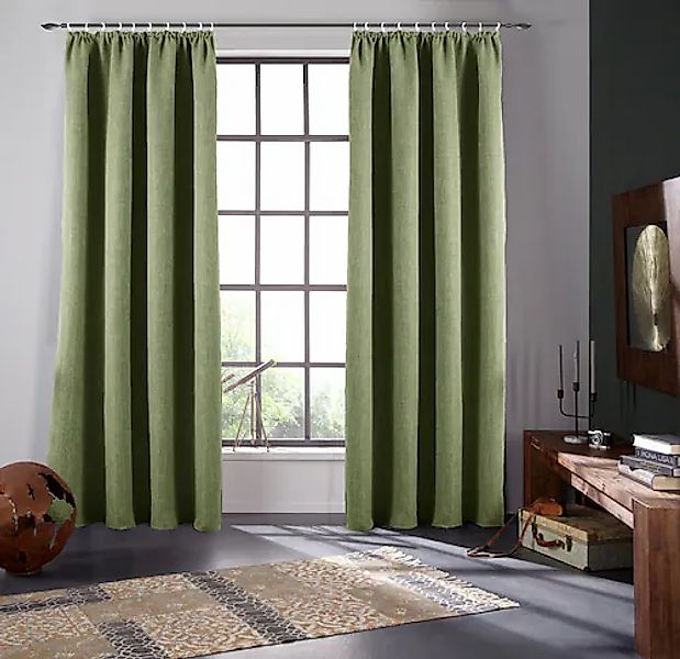 Bruno Banani Verdunkelungsvorhang »Bela« Kräuselband 1 Stk. tlg. blickdicht günstig online kaufen