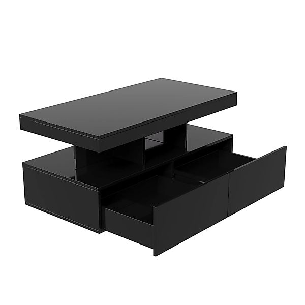 PXloue Beistelltisch Couchtisch  mit LED-Beleuchtung Wohnzimmertisch mit 2 günstig online kaufen