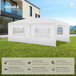 tectake Pavillon Partyzelt Novara mit 5 günstig online kaufen