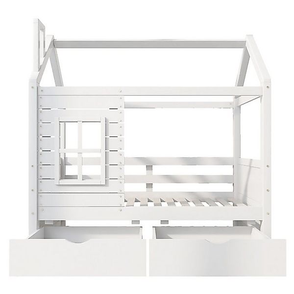 Gotagee Kinderbett 80x160 Massivholz mit Rausfallschutz Fenster vielseitige günstig online kaufen