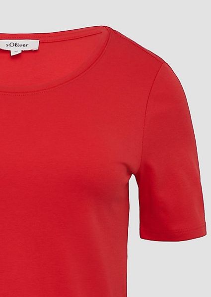 s.Oliver Kurzarmshirt T-Shirt aus Interlockjersey im Slim Fit Paspel günstig online kaufen