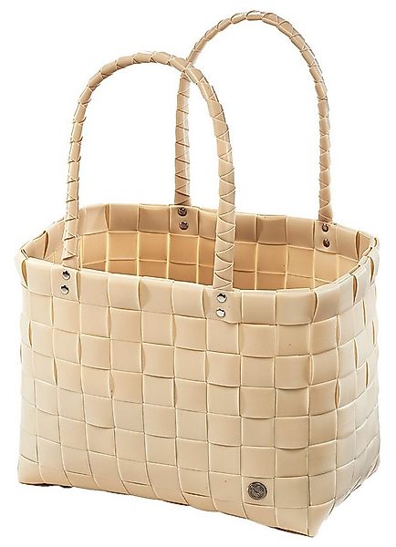 Kobolo Einkaufsshopper Shopper BEZ aus PE geflochten mit PU Henkeln beige, günstig online kaufen