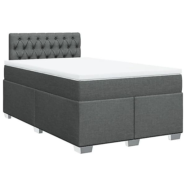 vidaXL Boxspringbett mit Matratze Dunkelgrau 120x190 cm Stoff 3288135 günstig online kaufen