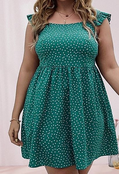 SEGUEN Strandkleid Sommerkleid im Retro-Stil mit Taille in Übergröße (Kurze günstig online kaufen