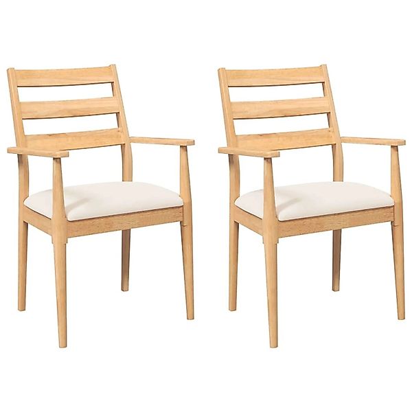 vidaXL Esszimmerstühle mit Kissen 2 Stk Massivholz Gummibaum 4102473 günstig online kaufen