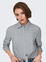 ONLY Hemdbluse "ONLLECEY LS KNOT SHIRT NOOS WVN" günstig online kaufen