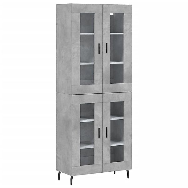 vidaXL Highboard Betongrau 69,5x34x180 cm Holzwerkstoff 3198293 günstig online kaufen
