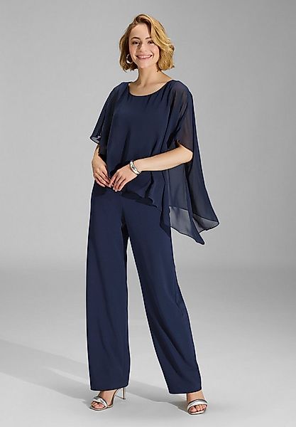 SWING Jumpsuit - Jumpsuit aus Crepe Jersey mit Chiffon Überwurf Oberteil in günstig online kaufen