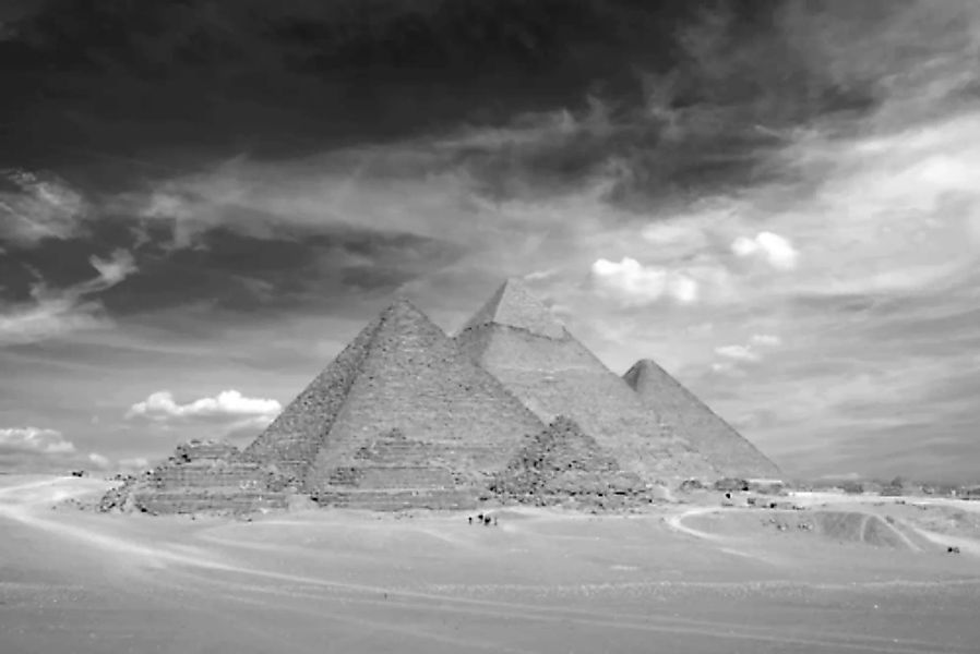 Papermoon Fototapete »Pyramiden Schwarz & Weiß« günstig online kaufen