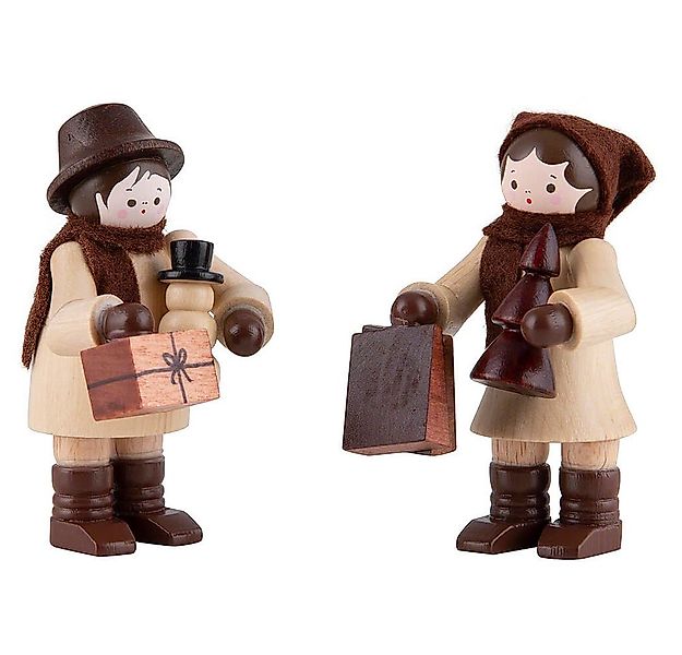 Volkskunstwerkstatt Romy Thiel Dekofigur Thiel-Figur Einkaufspaar - natur ( günstig online kaufen