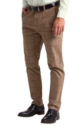 BlauerHafen Chinohose Herren Formaler Check Hose günstig online kaufen