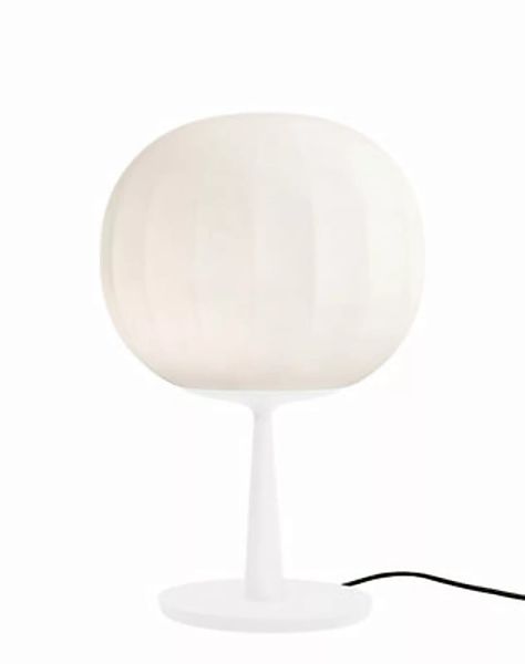 Tischleuchte Lita LED metall glas weiß / LED - Ø 30 cm - Luceplan - Weiß günstig online kaufen