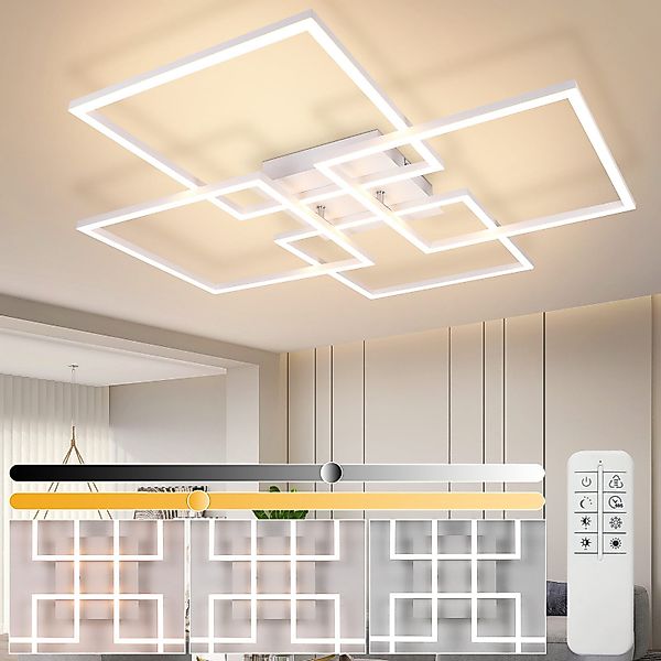 Nettlife LED Deckenleuchte Holz Dimmbar Schwarz/Weiß günstig online kaufen