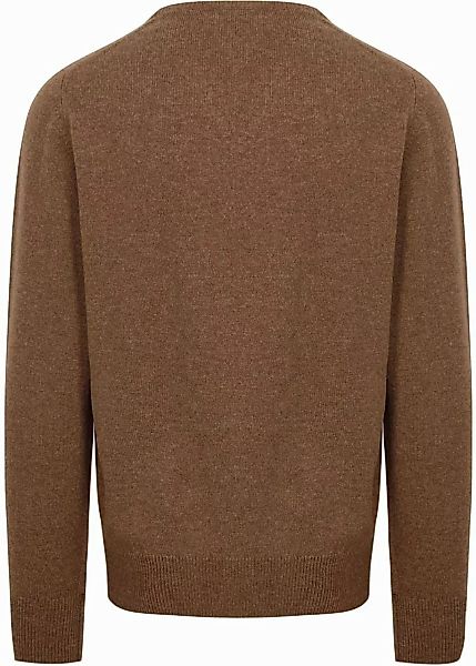 William Lockie V-Ausschnitt Pullover Lammwolle Driftwood - Größe XL günstig online kaufen