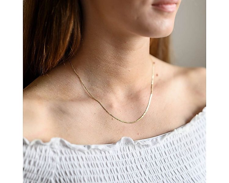 Materia Goldkette Damen Panzerkette Echtgold 1,6mm K84, 333 Gelbgold günstig online kaufen