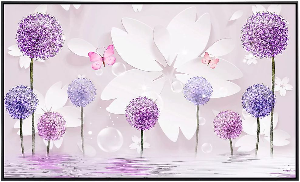 Papermoon Infrarotheizung »Muster mit Blumen und Wasser«, sehr angenehme St günstig online kaufen
