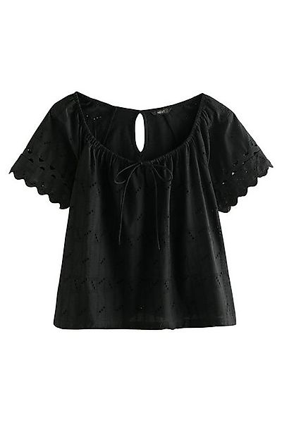 Next Kurzarmbluse Boho-Kurzarmoberteil mit Lochstickerei (1-tlg) günstig online kaufen