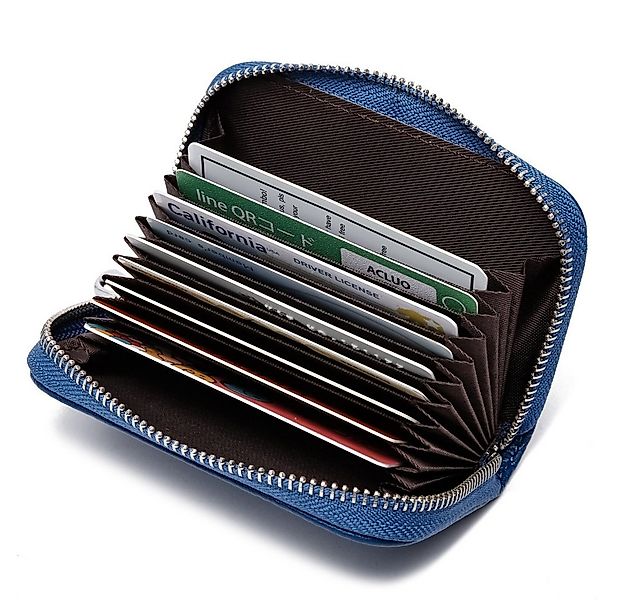 Fomax Geldbörse aus Leder, elegantes Kartenetui 100% Echtleder, Etui für vi günstig online kaufen