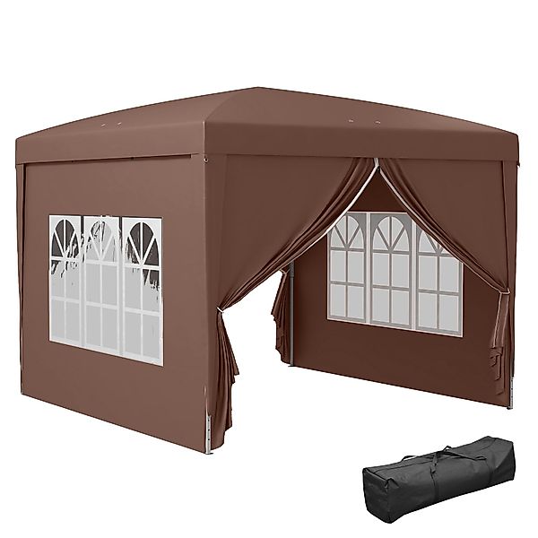 Outsunny Faltpavillon 3x3m, wasserabweisend stabil winterfest, UV Schutz 50 günstig online kaufen