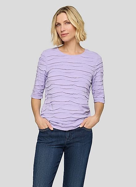 Rabe T-Shirt mit Struktur Muster günstig online kaufen