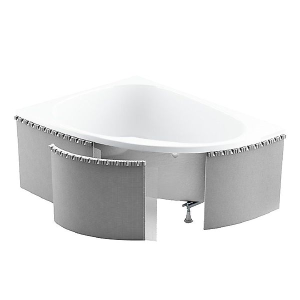 KOLMAN Badewanne Eckbadewanne Ewa 134x134, Ablaufgarnitur günstig online kaufen