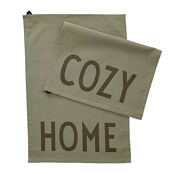 Design Letters Favorit Geschirrtuch 2-teilig Cozy-home-olive green günstig online kaufen
