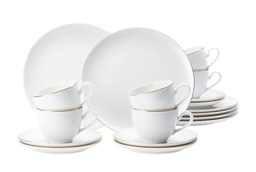 Seltmann Weiden Kaffeeservice »Kaffeeservice 18-teilig Amina Goldrand« Kaff günstig online kaufen