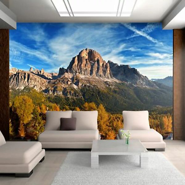 artgeist Fototapete Panoramablick auf die Dolomiten mehrfarbig Gr. 200 x 15 günstig online kaufen