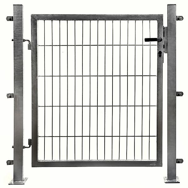 Einzeltor für Doppelstabmattenzaun Verzinkt 100 cm x 100 cm günstig online kaufen