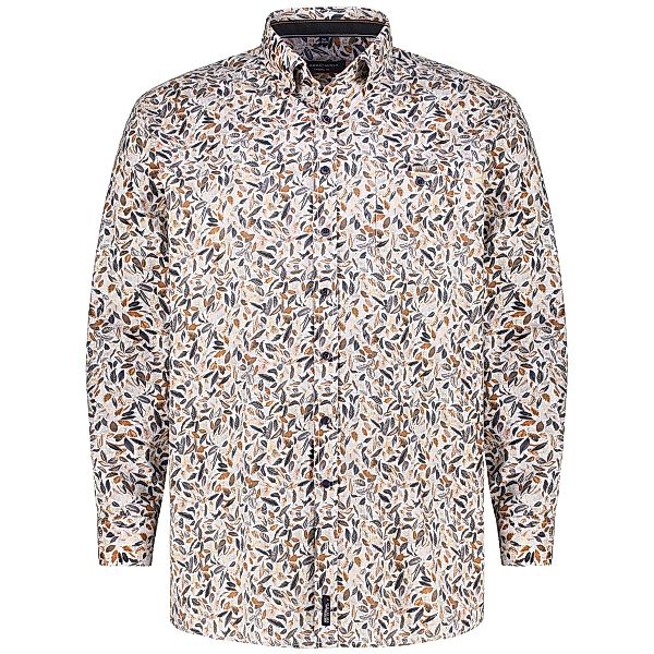 CASA MODA Freizeithemd mit floralem Muster Farbe braun Größe: 7XL günstig online kaufen