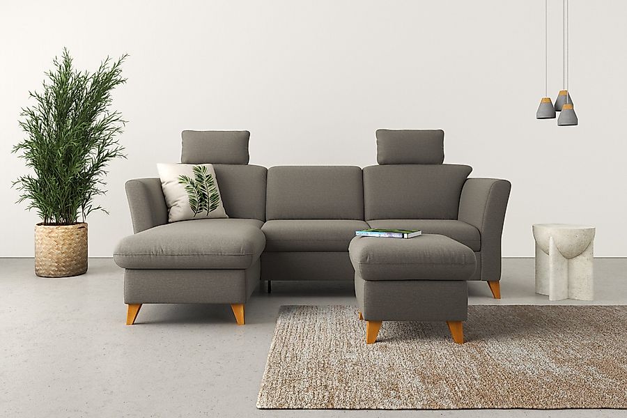Home affaire Ecksofa "Trelleborg L-Form", Federkern-Polsterung, wahlweise m günstig online kaufen