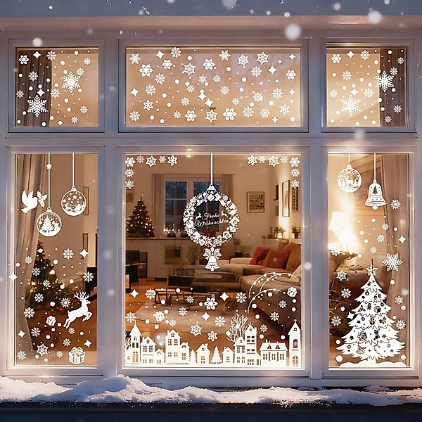 Salcar Fensterbild Fensteraufkleber Weihnachten Fensterbilder Selbstklebend günstig online kaufen