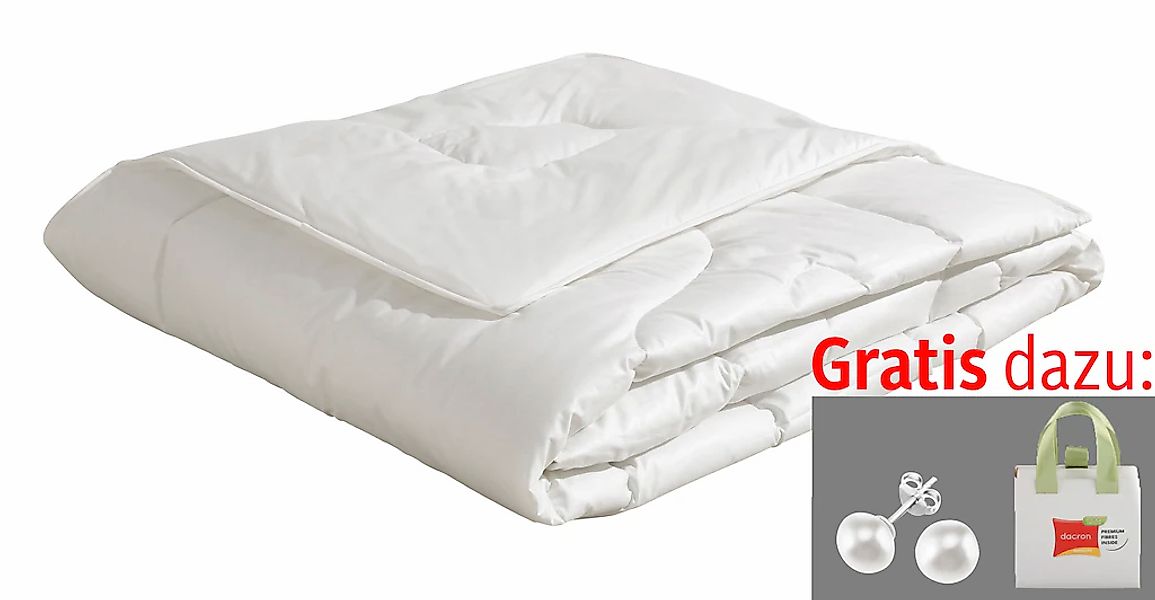 Beco Kunstfaserbettdecke "Aerelle™ Blue Bettdecke mit Gratis-Perlenohrsteck günstig online kaufen