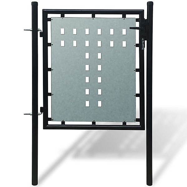vidaXL Gartentor Zauntor (Einzeltor) Schwarz 100x125 günstig online kaufen