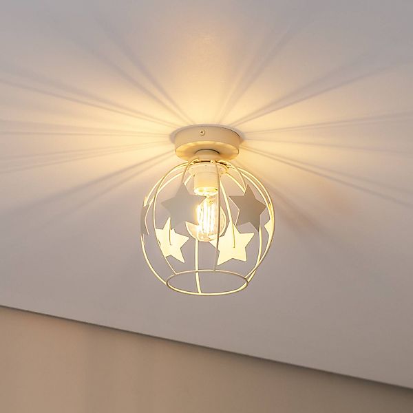 Deckenleuchte Stars, sandfarben, Metall, Ø 21 cm günstig online kaufen