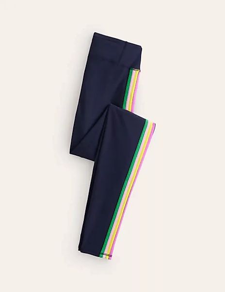 Leggings mit Streifen an der Seite Damen Boden, Marineblau/Bunt günstig online kaufen