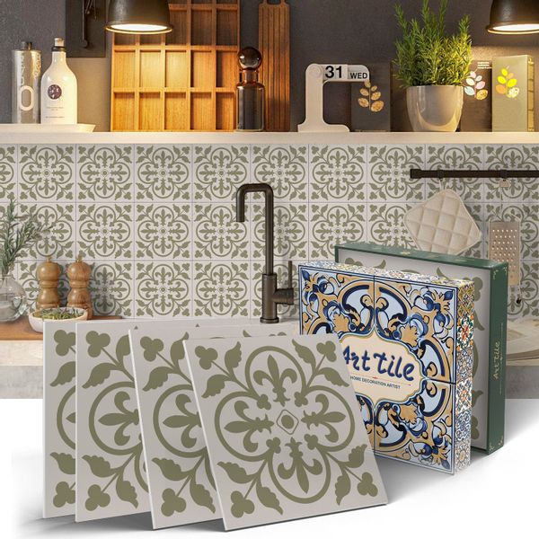 Coonoor Fliesenaufkleber Küchenfliesenaufkleber, wasserdichte Fliesenaufkle günstig online kaufen