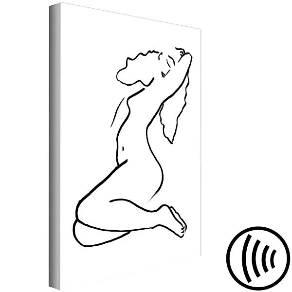Wandbild Verlockende Verbiegung - lineare Grafiken einer weiblichen Silhoue günstig online kaufen